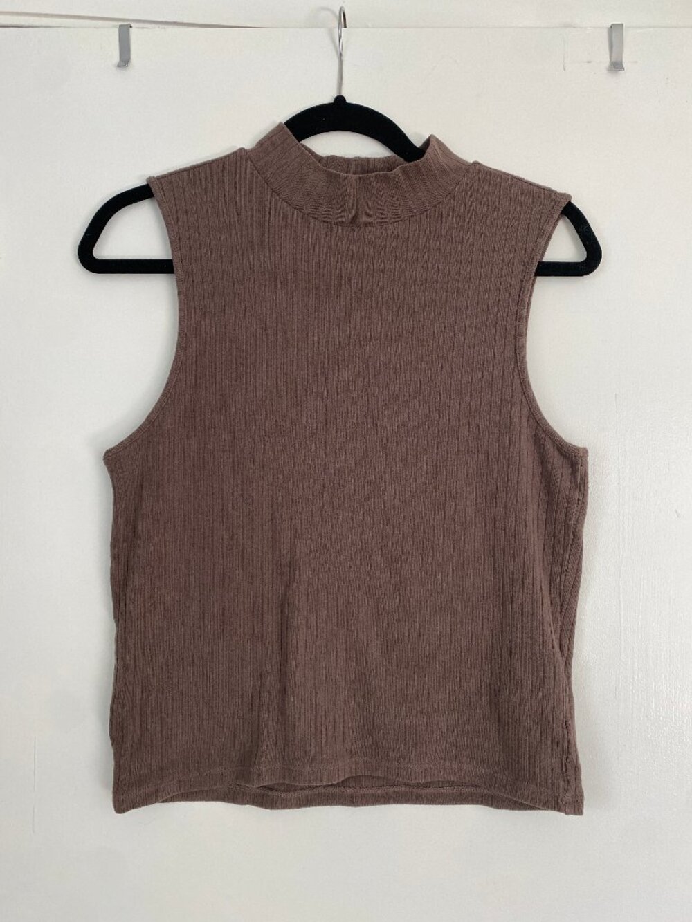 Madewell Taupe High Neck Tank Top, Large